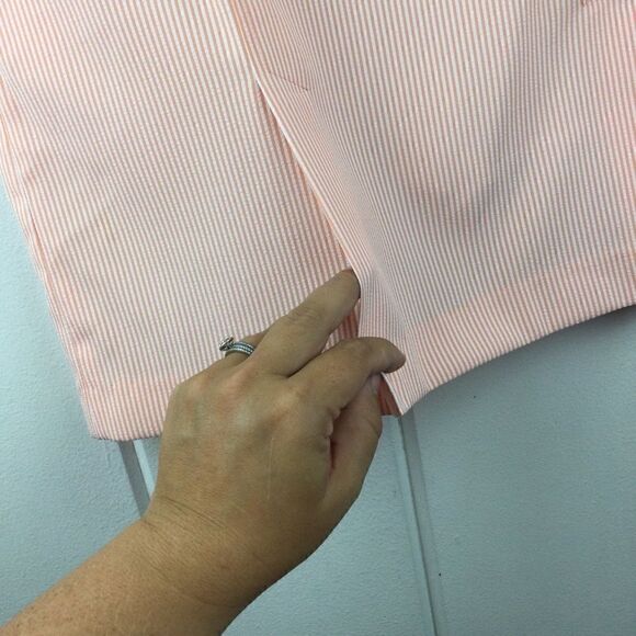 EP‎ Pro Golf Skort Orange & White Striped Seersucker Golf Short, Size - 6 - Picture 7 of 11